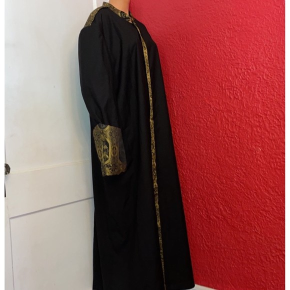 Bohemian Kimono•Religious emperor Cover Up w/cross Robe•Smoking Jacket•Priest - Picture 4 of 11